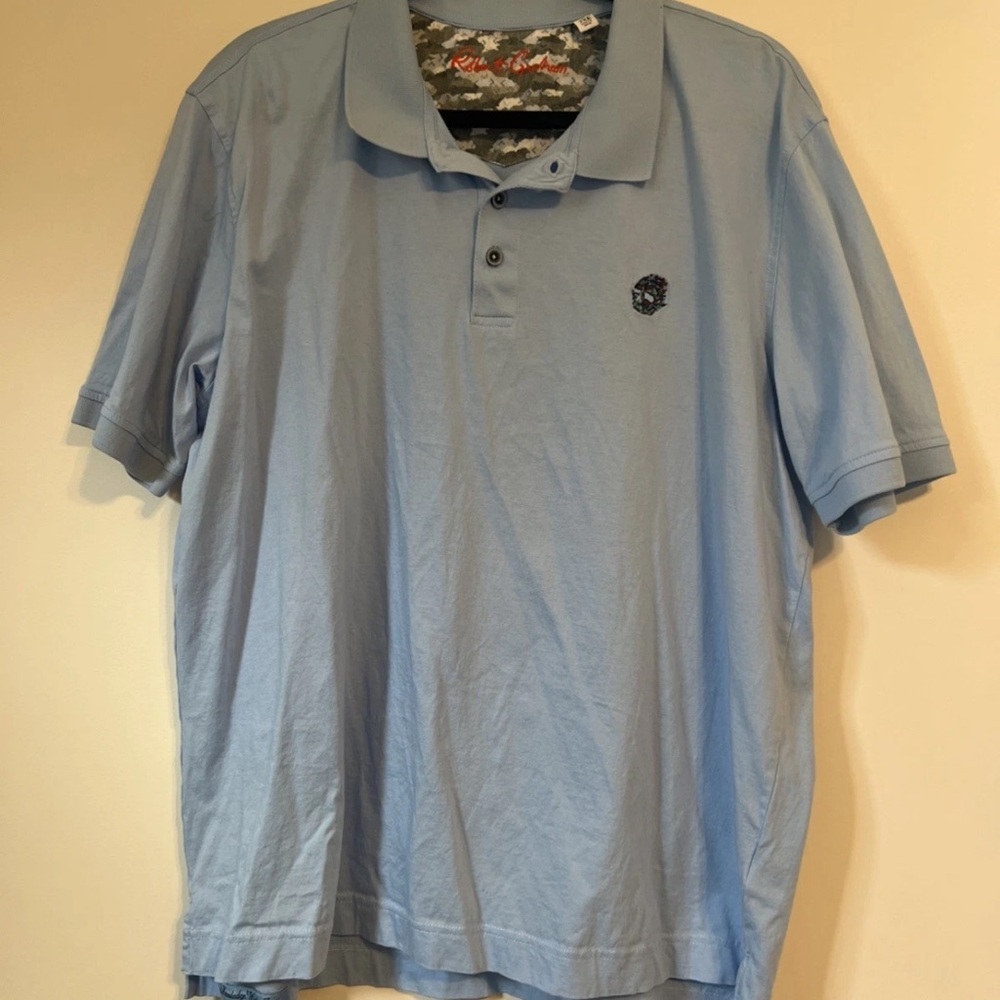 Robert Graham Blue Polo Shirt Classic Fit
